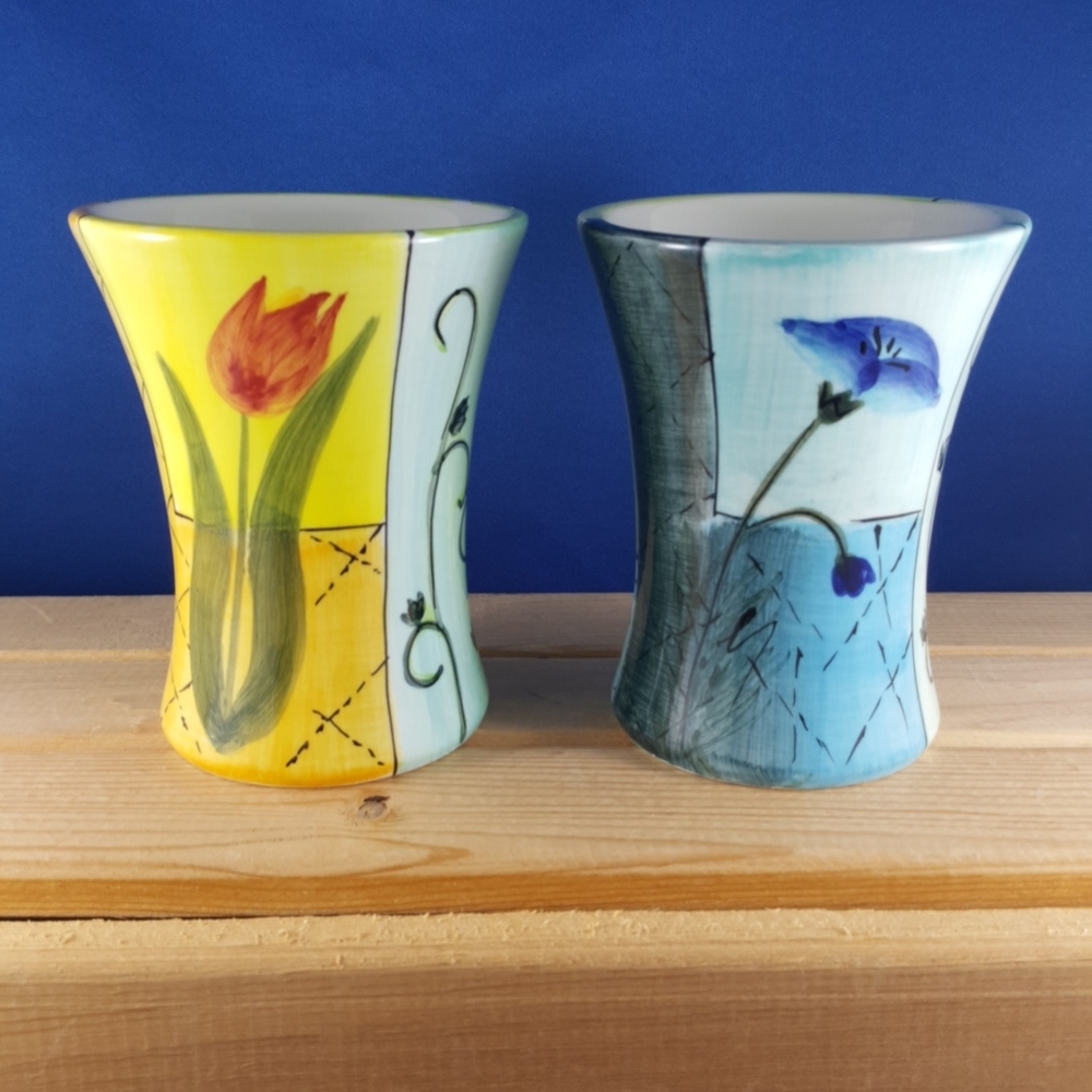 Two (2) MONTAGE Collection Tumblers Designed by Elizabeth Munro, Canadian Potter